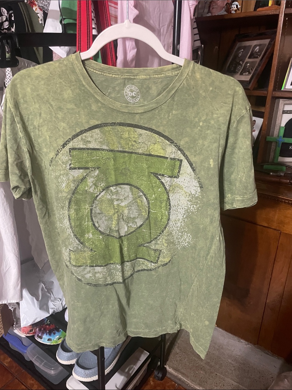 DC Comics Green Washed Graphic Tee - Green